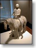 Horse and Rider with Bird, in ceramic by Anna Nol