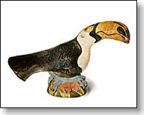 Toucan in Raku-fired Ceramic